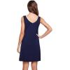 imageWiWi Nightgown for Women Cooling Sleeveless Sleepwear V Neck Sleep Shirt Plus Size Tank Pajamas Dress S4XAnavy