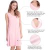 imageWiWi Nightgown for Women Cooling Sleeveless Sleepwear V Neck Sleep Shirt Plus Size Tank Pajamas Dress S4XApink