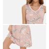 imageWiWi Nightgown for Women Cooling Sleeveless Sleepwear V Neck Sleep Shirt Plus Size Tank Pajamas Dress S4XApinkFloral