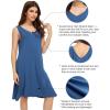 imageWiWi Nightgown for Women Cooling Sleeveless Sleepwear V Neck Sleep Shirt Plus Size Tank Pajamas Dress S4XAprussian Blue