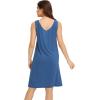 imageWiWi Nightgown for Women Cooling Sleeveless Sleepwear V Neck Sleep Shirt Plus Size Tank Pajamas Dress S4XAprussian Blue