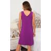 imageWiWi Nightgown for Women Cooling Sleeveless Sleepwear V Neck Sleep Shirt Plus Size Tank Pajamas Dress S4XApurple