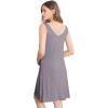 imageWiWi Nightgown for Women Cooling Sleeveless Sleepwear V Neck Sleep Shirt Plus Size Tank Pajamas Dress S4XApurplish Grey
