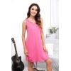 imageWiWi Nightgown for Women Cooling Sleeveless Sleepwear V Neck Sleep Shirt Plus Size Tank Pajamas Dress S4XAraspberry Pink