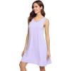 imageWiWi Nightgown for Women Cooling Sleeveless Sleepwear V Neck Sleep Shirt Plus Size Tank Pajamas Dress S4XAtaro Purple