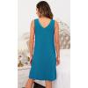 imageWiWi Nightgown for Women Cooling Sleeveless Sleepwear V Neck Sleep Shirt Plus Size Tank Pajamas Dress S4XAteal Blue