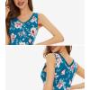 imageWiWi Nightgown for Women Cooling Sleeveless Sleepwear V Neck Sleep Shirt Plus Size Tank Pajamas Dress S4XAteal BluePeony