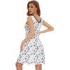 imageWiWi Nightgown for Women Cooling Sleeveless Sleepwear V Neck Sleep Shirt Plus Size Tank Pajamas Dress S4XAwhiteGreen Dots