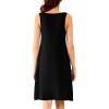 imageWiWi Nightgown for Women Cooling Sleeveless Sleepwear V Neck Sleep Shirt Plus Size Tank Pajamas Dress S4XCblack