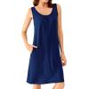 imageWiWi Nightgown for Women Cooling Sleeveless Sleepwear V Neck Sleep Shirt Plus Size Tank Pajamas Dress S4XCnavy