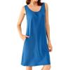imageWiWi Nightgown for Women Cooling Sleeveless Sleepwear V Neck Sleep Shirt Plus Size Tank Pajamas Dress S4XCprussian Blue