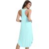 imageWiWi Soft Nightgowns for Women Sleeveless Racerback Nightgown Plus Size Pajamas Sleepshirts S4XAaqua