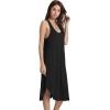 imageWiWi Soft Nightgowns for Women Sleeveless Racerback Nightgown Plus Size Pajamas Sleepshirts S4XAblack