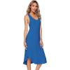 imageWiWi Soft Nightgowns for Women Sleeveless Racerback Nightgown Plus Size Pajamas Sleepshirts S4XAbright Blue