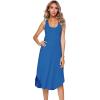 imageWiWi Soft Nightgowns for Women Sleeveless Racerback Nightgown Plus Size Pajamas Sleepshirts S4XAbright Blue