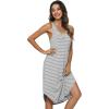 imageWiWi Soft Nightgowns for Women Sleeveless Racerback Nightgown Plus Size Pajamas Sleepshirts S4XAgrey White Stripe