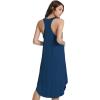 imageWiWi Soft Nightgowns for Women Sleeveless Racerback Nightgown Plus Size Pajamas Sleepshirts S4XAink Blue