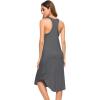 imageWiWi Soft Nightgowns for Women Sleeveless Racerback Nightgown Plus Size Pajamas Sleepshirts S4XAiron Grey