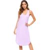 imageWiWi Soft Nightgowns for Women Sleeveless Racerback Nightgown Plus Size Pajamas Sleepshirts S4XAlight Purple