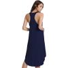 imageWiWi Soft Nightgowns for Women Sleeveless Racerback Nightgown Plus Size Pajamas Sleepshirts S4XAnavy