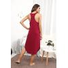 imageWiWi Soft Nightgowns for Women Sleeveless Racerback Nightgown Plus Size Pajamas Sleepshirts S4XAwine