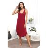 imageWiWi Soft Nightgowns for Women Sleeveless Racerback Nightgown Plus Size Pajamas Sleepshirts S4XAwine