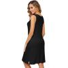 imageWiWi Soft Nightgowns for Women Sleeveless Racerback Nightgown Plus Size Pajamas Sleepshirts S4XBblack