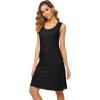 imageWiWi Soft Nightgowns for Women Sleeveless Racerback Nightgown Plus Size Pajamas Sleepshirts S4XBblack