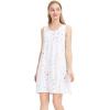 imageWiWi Soft Nightgowns for Women Sleeveless Racerback Nightgown Plus Size Pajamas Sleepshirts S4XCwhite Stars