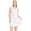 imageWiWi Soft Nightgowns for Women Sleeveless Racerback Nightgown Plus Size Pajamas Sleepshirts S4XCwhite Stars
