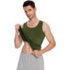 imageWiWi Viscose from Bamboo Mens Tank TShirt Soft Crewneck Undershirts Moisture Wicking Sleeveless Tanks Undershirt SXXLArmy Green