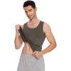 imageWiWi Viscose from Bamboo Mens Tank TShirt Soft Crewneck Undershirts Moisture Wicking Sleeveless Tanks Undershirt SXXLCharcoal