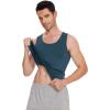 imageWiWi Viscose from Bamboo Mens Tank TShirt Soft Crewneck Undershirts Moisture Wicking Sleeveless Tanks Undershirt SXXLDeep Teal