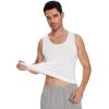 imageWiWi Viscose from Bamboo Mens Tank TShirt Soft Crewneck Undershirts Moisture Wicking Sleeveless Tanks Undershirt SXXLRaw White