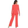 imageWiWi Viscose from Bamboo Pajama Sets for Women Soft Pjs Loungewear Short Sleeve Top with Pants Sleepwear Pajamas SXXLBcoral