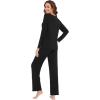 imageWiWi Viscose from Bamboo Pajama Sets for Women Soft Pjs Loungewear Short Sleeve Top with Pants Sleepwear Pajamas SXXLCblack