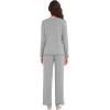 imageWiWi Viscose from Bamboo Pajama Sets for Women Soft Pjs Loungewear Short Sleeve Top with Pants Sleepwear Pajamas SXXLCheather Grey