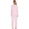 imageWiWi Viscose from Bamboo Pajama Sets for Women Soft Pjs Loungewear Short Sleeve Top with Pants Sleepwear Pajamas SXXLCpink