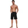 imageWiWi Viscose from Bamboo Pajama Short for Men Soft Knit Sleep Bottoms Summer Lounge Short Pants Cool Loungewear SXXLAblack