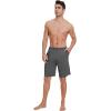 imageWiWi Viscose from Bamboo Pajama Short for Men Soft Knit Sleep Bottoms Summer Lounge Short Pants Cool Loungewear SXXLAdark Heather Grey