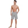 imageWiWi Viscose from Bamboo Pajama Short for Men Soft Knit Sleep Bottoms Summer Lounge Short Pants Cool Loungewear SXXLAheather Grey