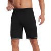 imageWiWi Viscose from Bamboo Pajama Short for Men Soft Knit Sleep Bottoms Summer Lounge Short Pants Cool Loungewear SXXLBblack