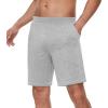 imageWiWi Viscose from Bamboo Pajama Short for Men Soft Knit Sleep Bottoms Summer Lounge Short Pants Cool Loungewear SXXLBheather Grey