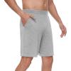 imageWiWi Viscose from Bamboo Pajama Short for Men Soft Knit Sleep Bottoms Summer Lounge Short Pants Cool Loungewear SXXLBheather Grey