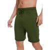 imageWiWi Viscose from Bamboo Pajama Short for Men Soft Knit Sleep Bottoms Summer Lounge Short Pants Cool Loungewear SXXLCarmy Green