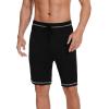 imageWiWi Viscose from Bamboo Pajama Short for Men Soft Knit Sleep Bottoms Summer Lounge Short Pants Cool Loungewear SXXLCblack
