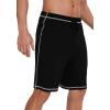 imageWiWi Viscose from Bamboo Pajama Short for Men Soft Knit Sleep Bottoms Summer Lounge Short Pants Cool Loungewear SXXLCblack