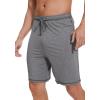 imageWiWi Viscose from Bamboo Pajama Short for Men Soft Knit Sleep Bottoms Summer Lounge Short Pants Cool Loungewear SXXLCheather Grey