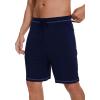 imageWiWi Viscose from Bamboo Pajama Short for Men Soft Knit Sleep Bottoms Summer Lounge Short Pants Cool Loungewear SXXLCnavy