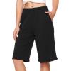 imageWiWi Viscose from Bamboo Soft Sleep Shorts for Women Pajama Bottoms Lounge Plus Size Lightweight Short Pants S3XBlack